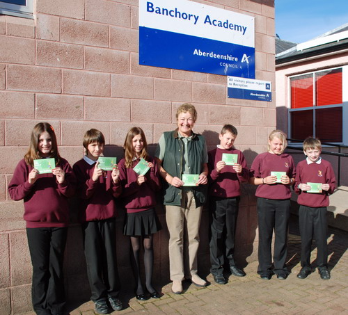 RoSPA book was presented to Banchory Academy pupils