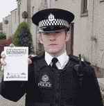 Photo of Grampian Police Officer with the notepad
